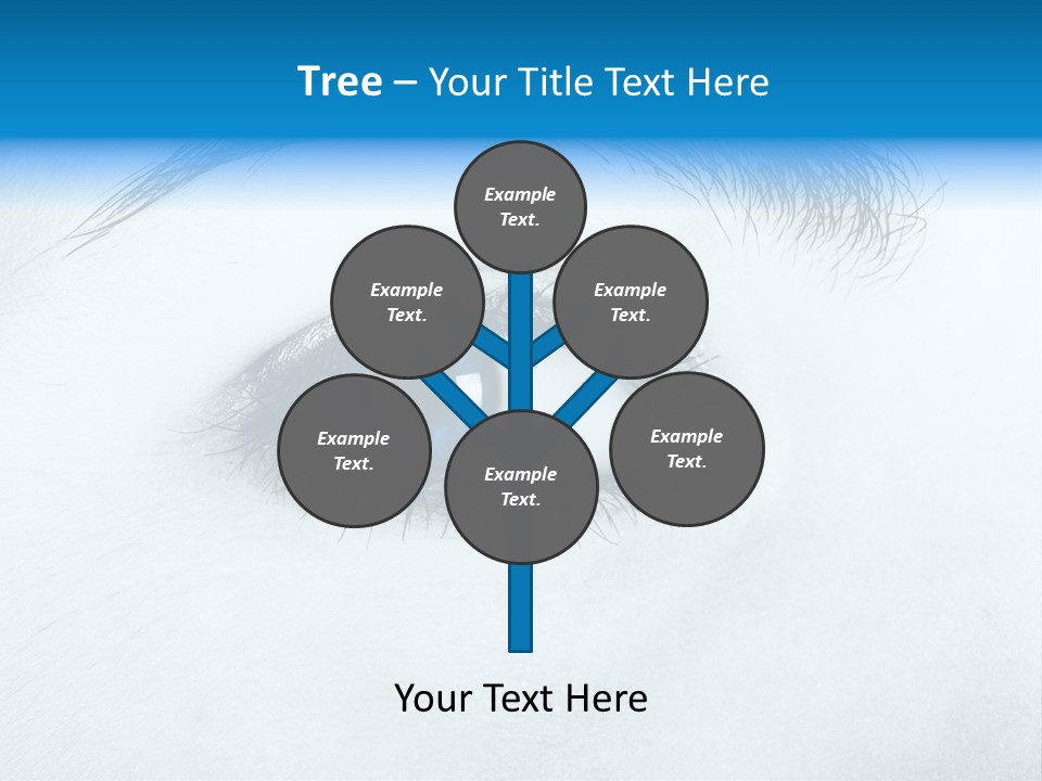 Close-Up De Uma Bela Mulher Com Olhos Azuis PowerPoint Template