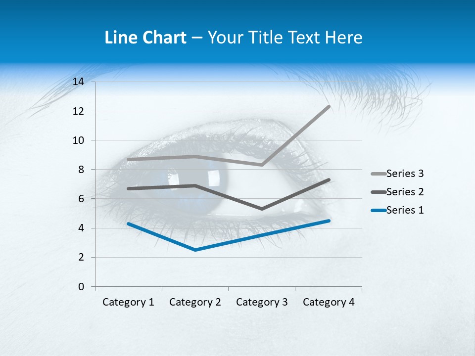Close-Up De Uma Bela Mulher Com Olhos Azuis PowerPoint Template