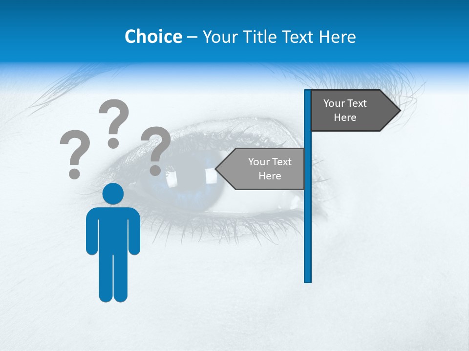 Close-Up De Uma Bela Mulher Com Olhos Azuis PowerPoint Template