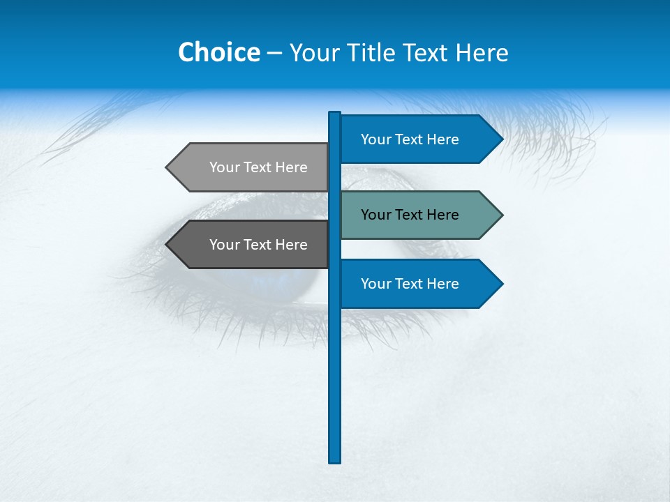 Close-Up De Uma Bela Mulher Com Olhos Azuis PowerPoint Template