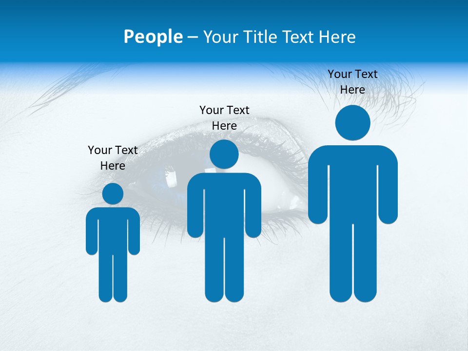 Close-Up De Uma Bela Mulher Com Olhos Azuis PowerPoint Template