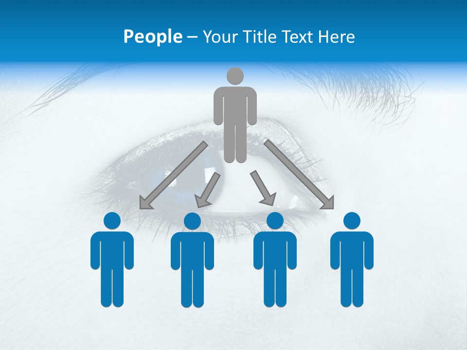 Close-Up De Uma Bela Mulher Com Olhos Azuis PowerPoint Template