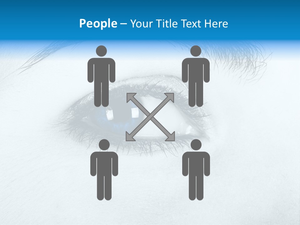 Close-Up De Uma Bela Mulher Com Olhos Azuis PowerPoint Template