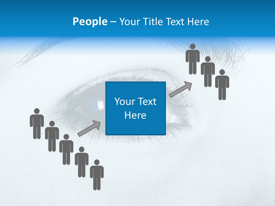 Close-Up De Uma Bela Mulher Com Olhos Azuis PowerPoint Template