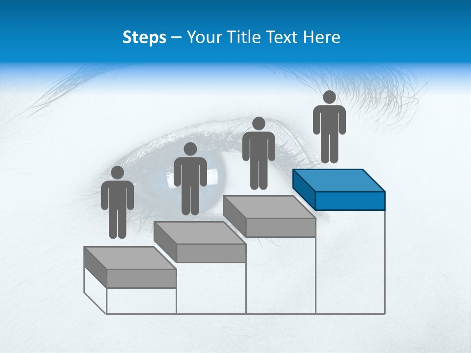 Close-Up De Uma Bela Mulher Com Olhos Azuis PowerPoint Template