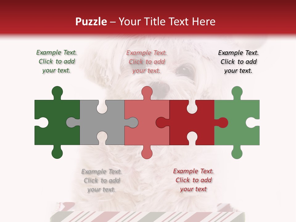 Dog In Santa Hat PowerPoint Template
