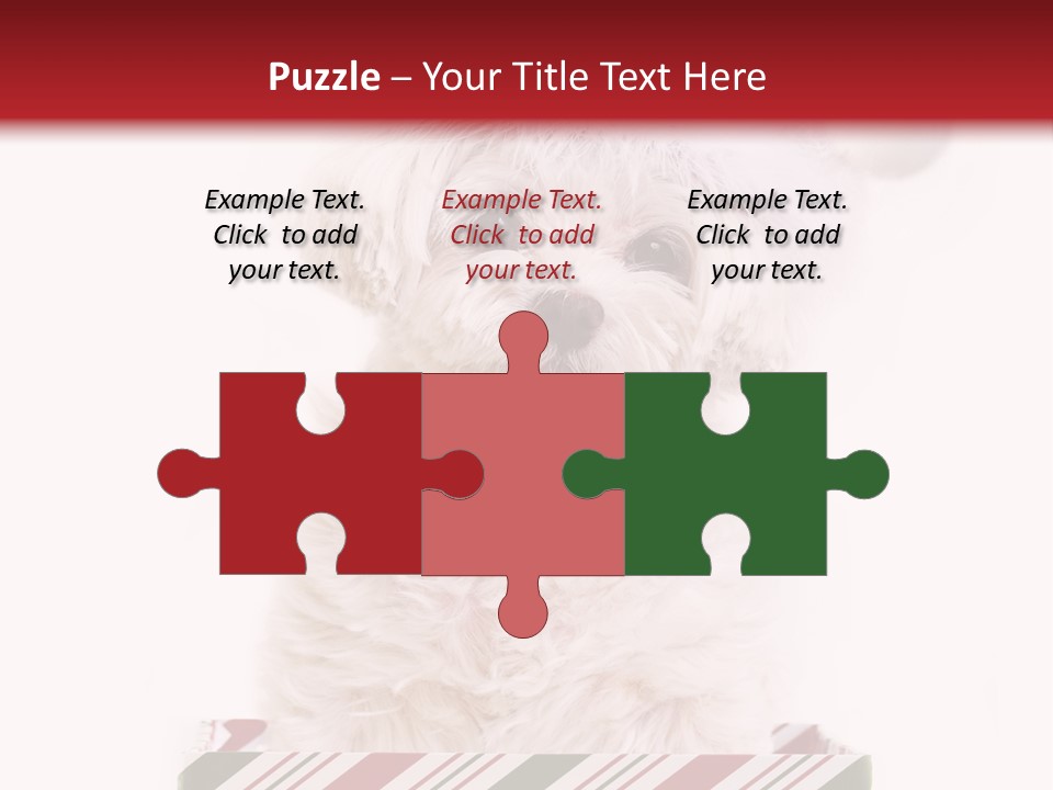 Dog In Santa Hat PowerPoint Template