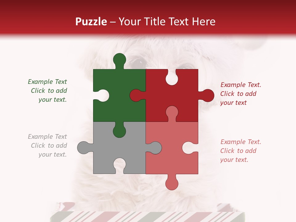 Dog In Santa Hat PowerPoint Template