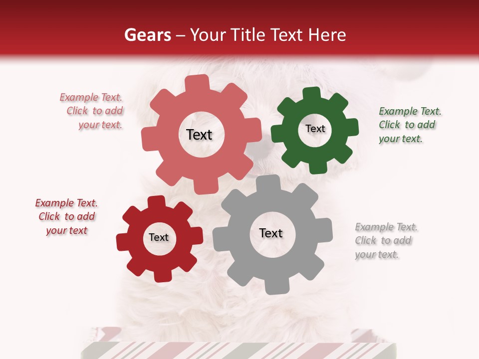 Dog In Santa Hat PowerPoint Template