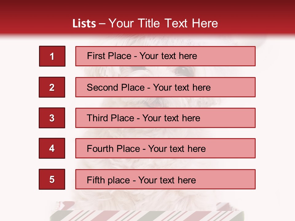 Dog In Santa Hat PowerPoint Template