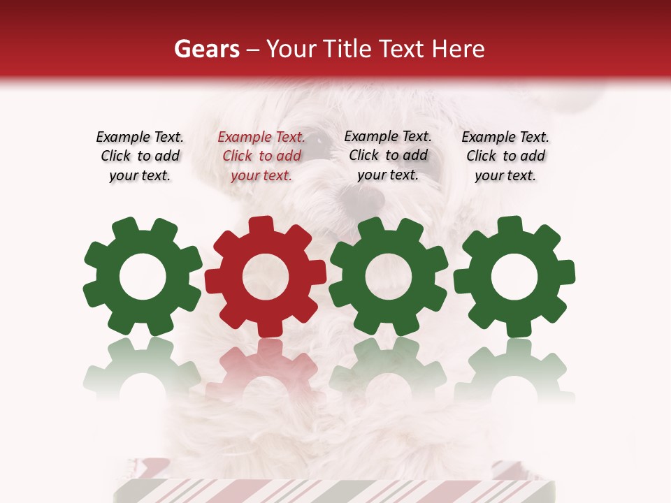 Dog In Santa Hat PowerPoint Template