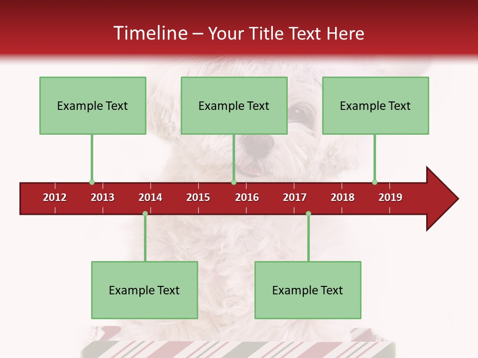 Dog In Santa Hat PowerPoint Template