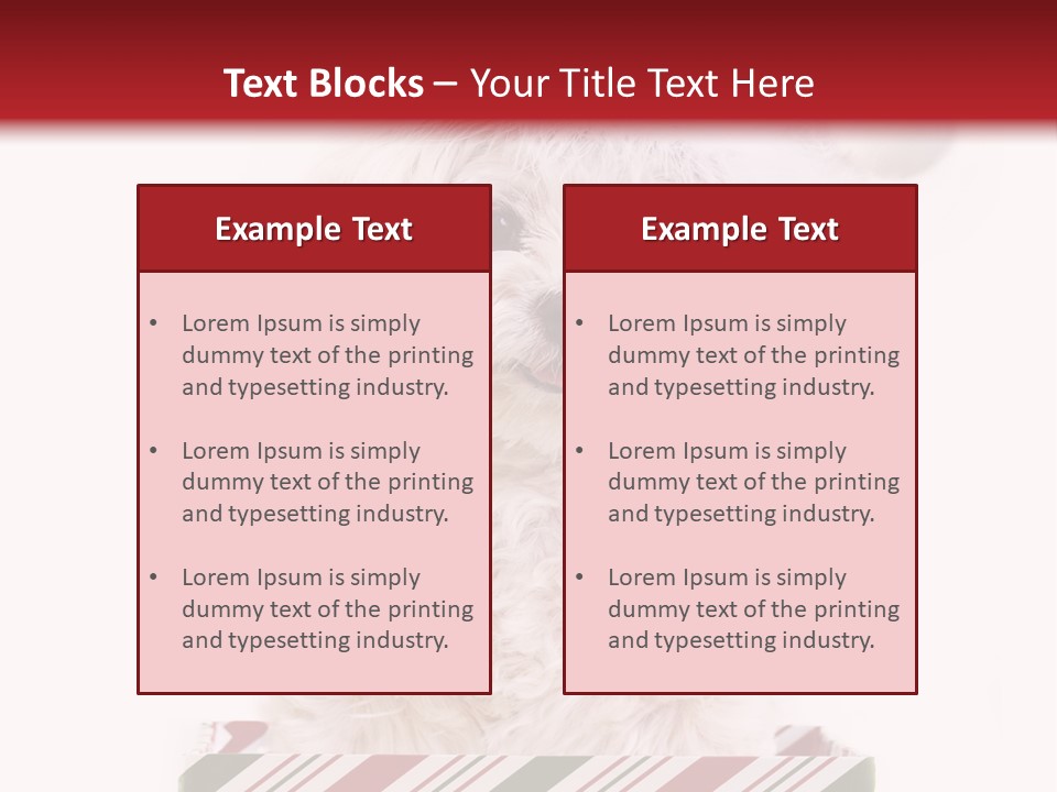 Dog In Santa Hat PowerPoint Template