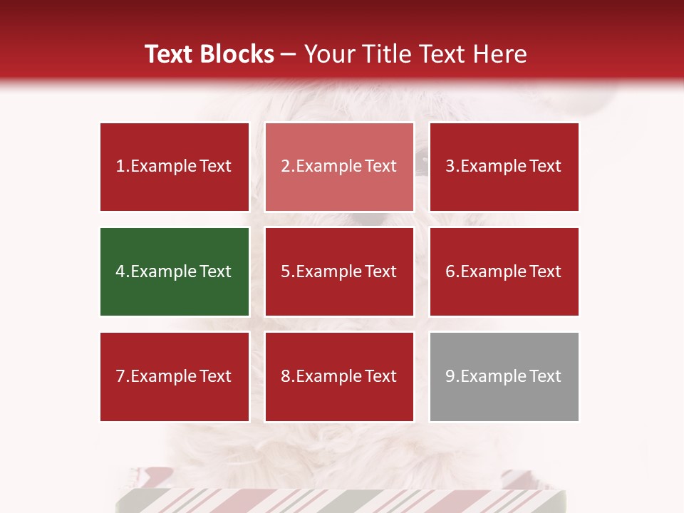 Dog In Santa Hat PowerPoint Template