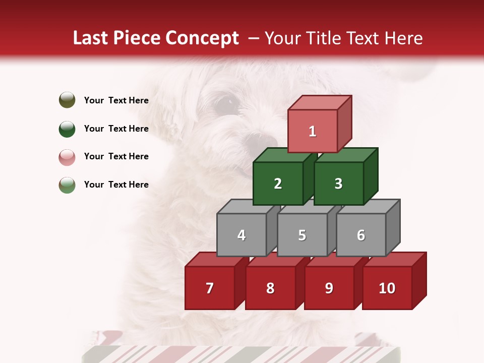 Dog In Santa Hat PowerPoint Template