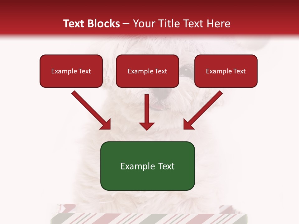 Dog In Santa Hat PowerPoint Template