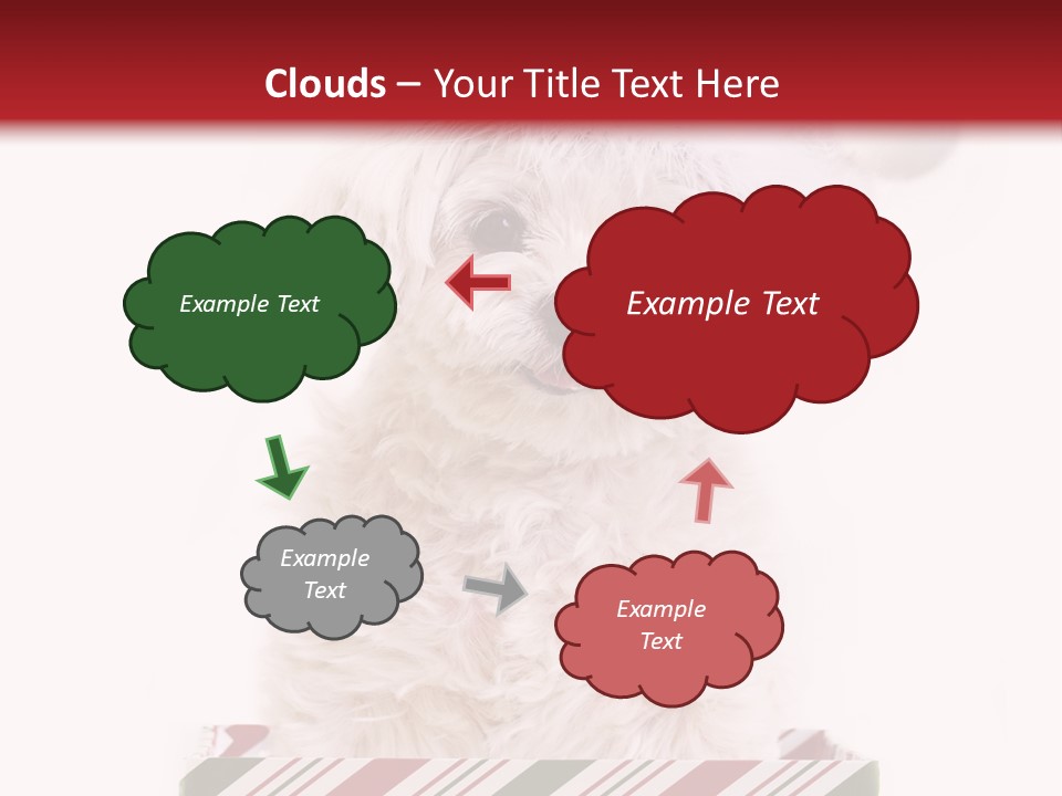 Dog In Santa Hat PowerPoint Template