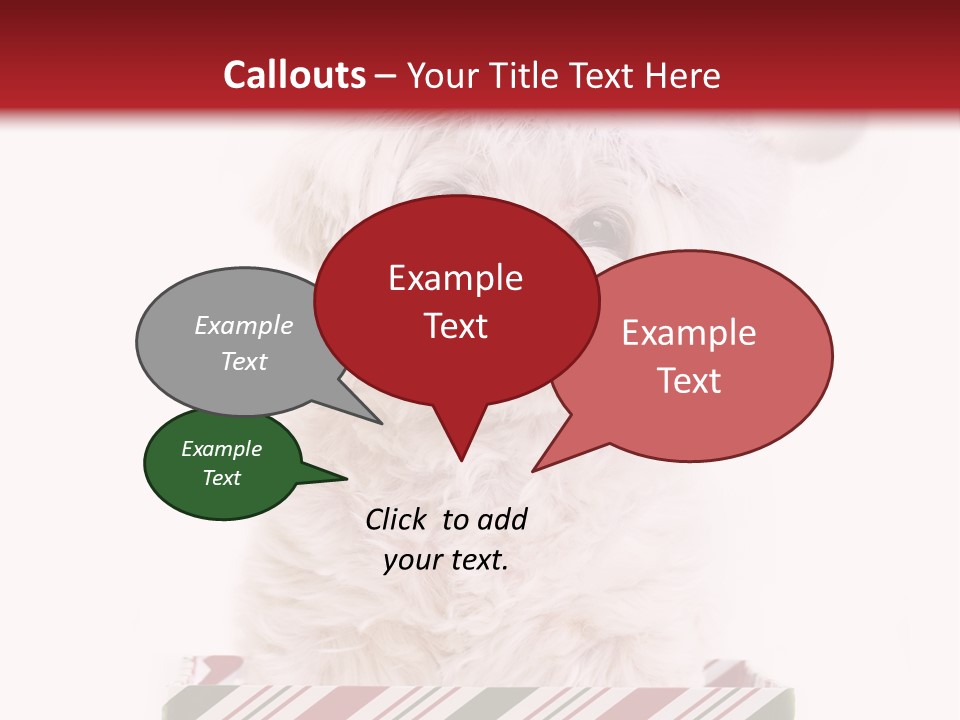 Dog In Santa Hat PowerPoint Template