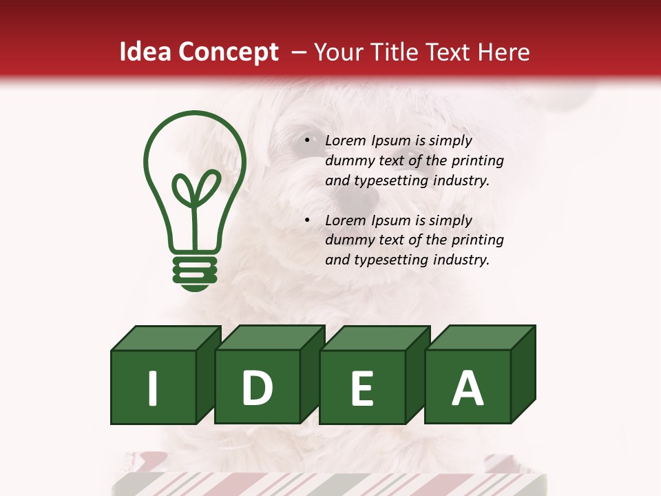 Dog In Santa Hat PowerPoint Template