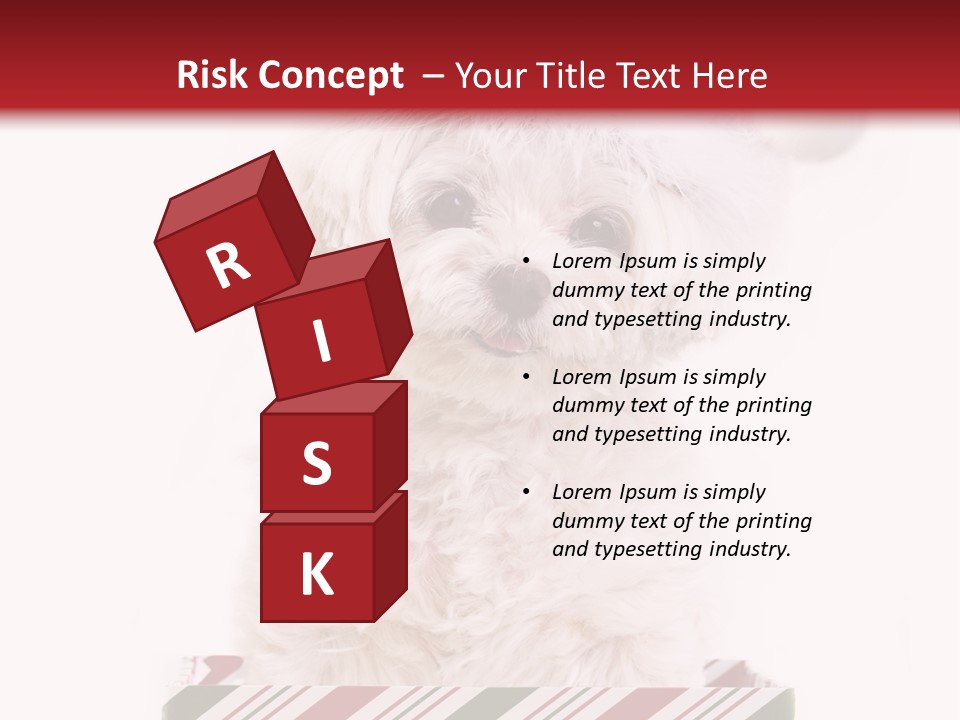 Dog In Santa Hat PowerPoint Template