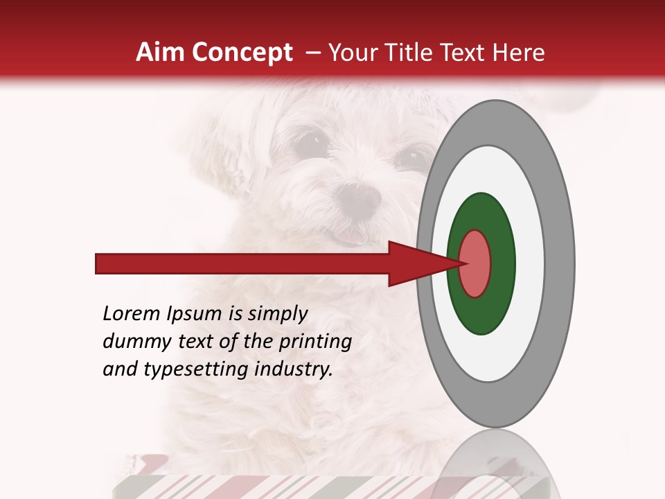 Dog In Santa Hat PowerPoint Template