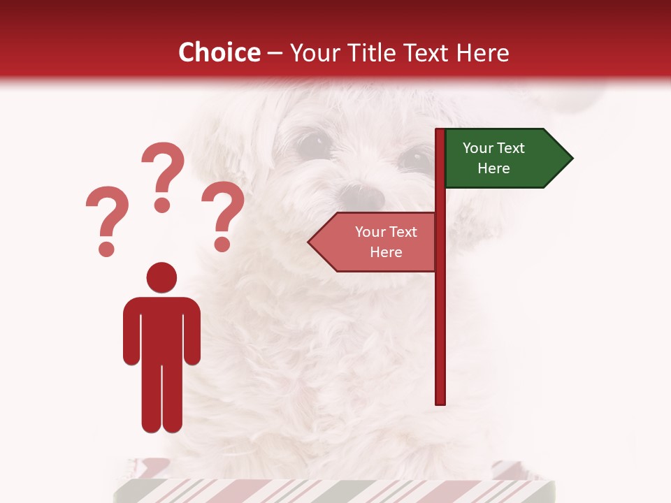 Dog In Santa Hat PowerPoint Template