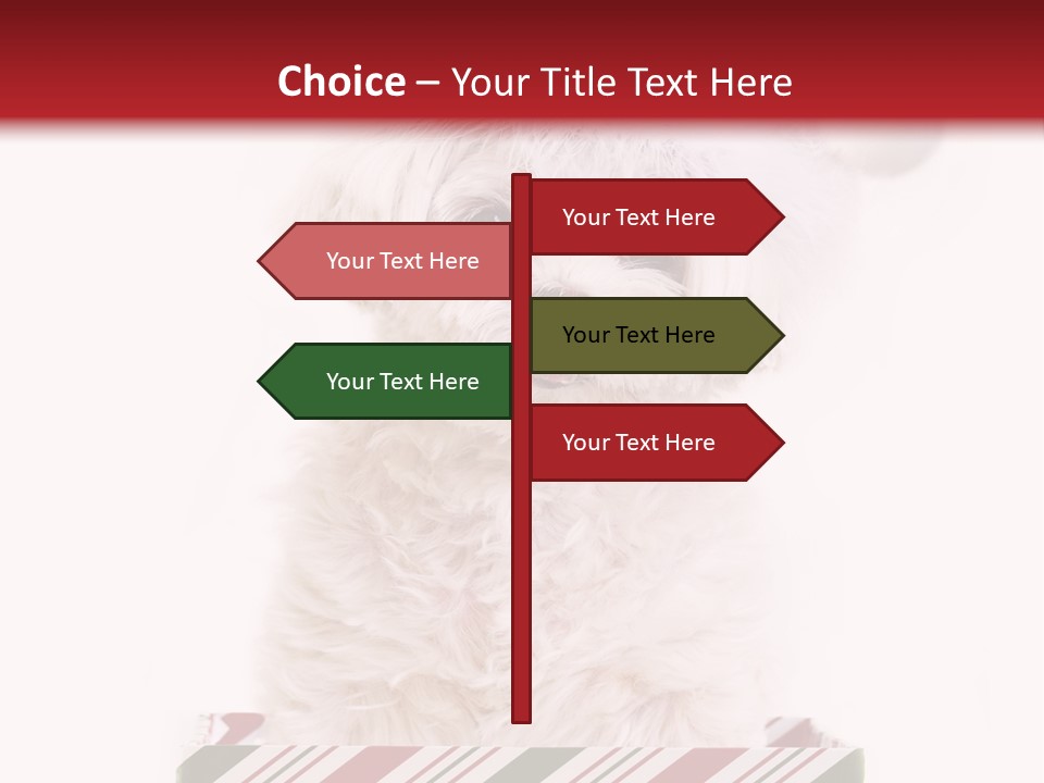 Dog In Santa Hat PowerPoint Template