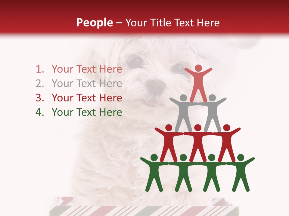 Dog In Santa Hat PowerPoint Template