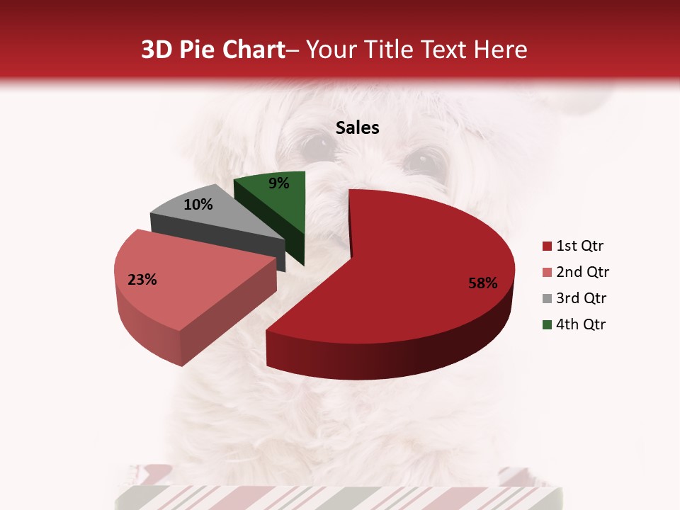 Dog In Santa Hat PowerPoint Template