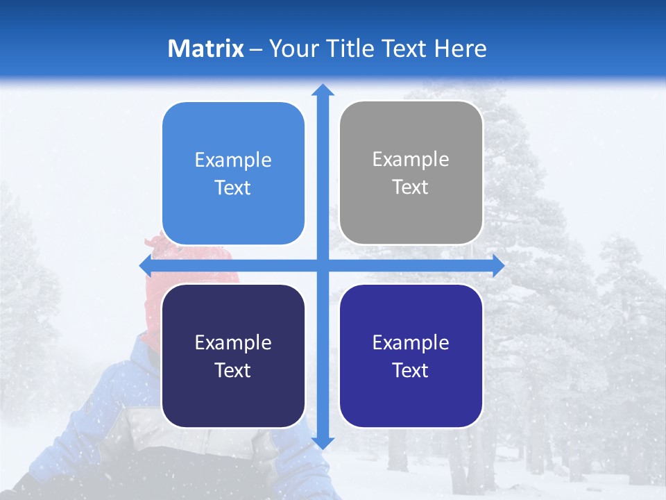 A Child Sledding Down A Hill In The Snow PowerPoint Template