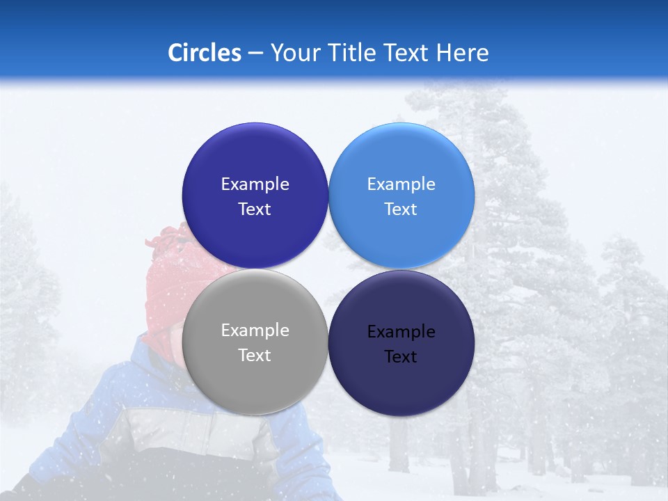 A Child Sledding Down A Hill In The Snow PowerPoint Template