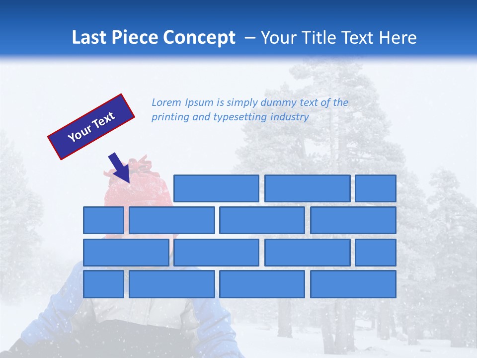 A Child Sledding Down A Hill In The Snow PowerPoint Template