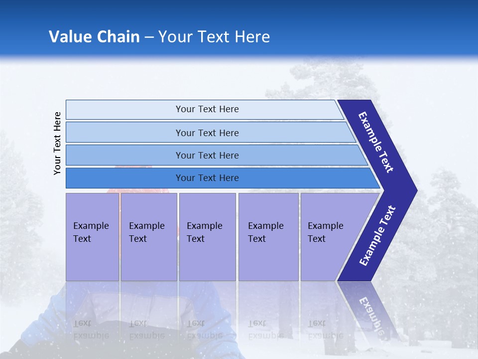 A Child Sledding Down A Hill In The Snow PowerPoint Template