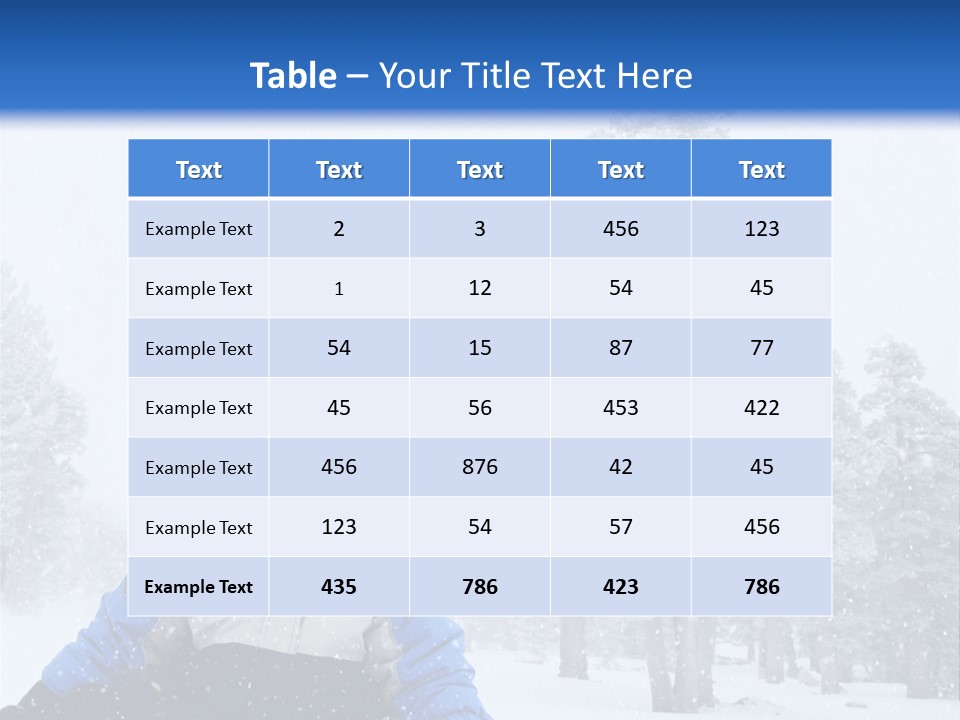 A Child Sledding Down A Hill In The Snow PowerPoint Template