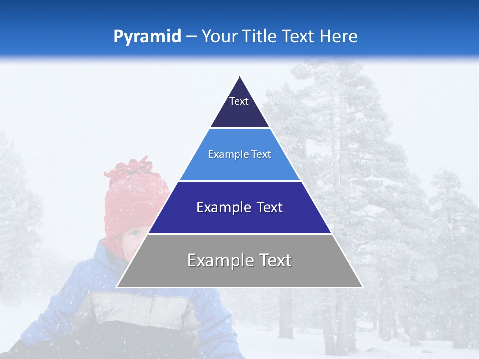 A Child Sledding Down A Hill In The Snow PowerPoint Template