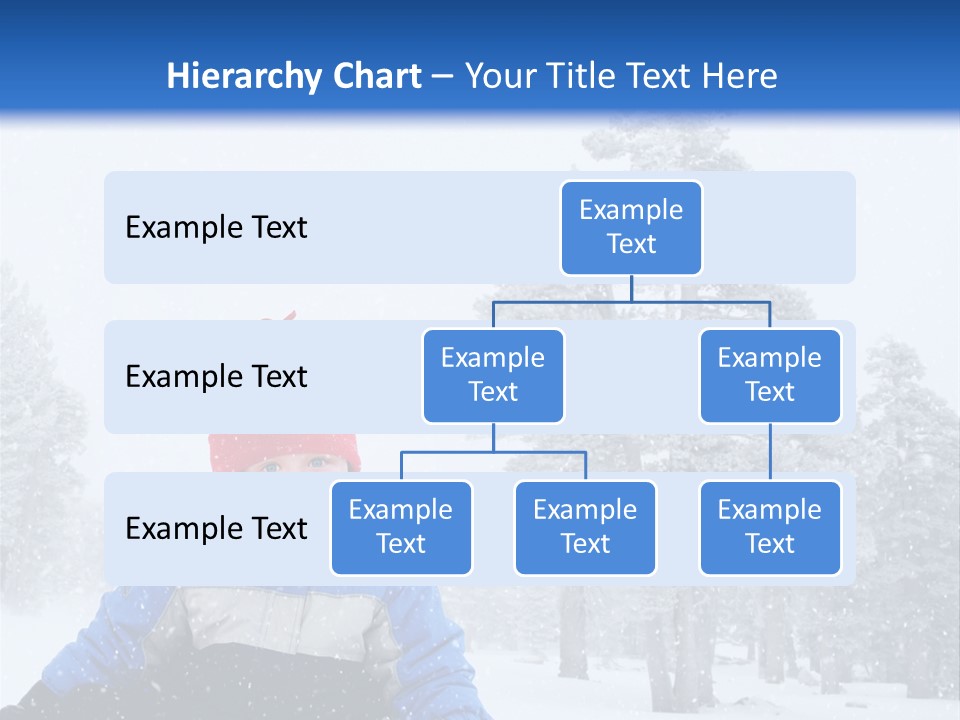 A Child Sledding Down A Hill In The Snow PowerPoint Template