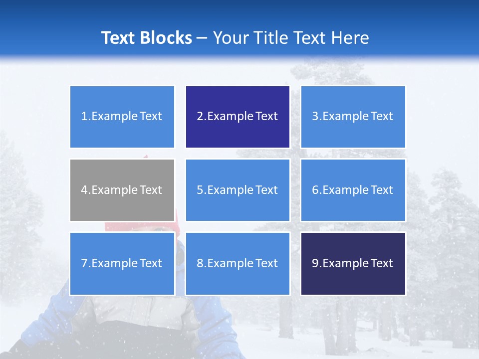 A Child Sledding Down A Hill In The Snow PowerPoint Template