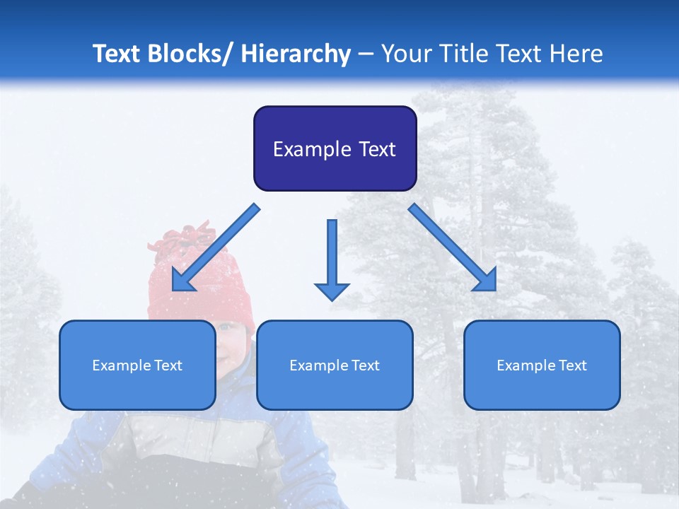 A Child Sledding Down A Hill In The Snow PowerPoint Template