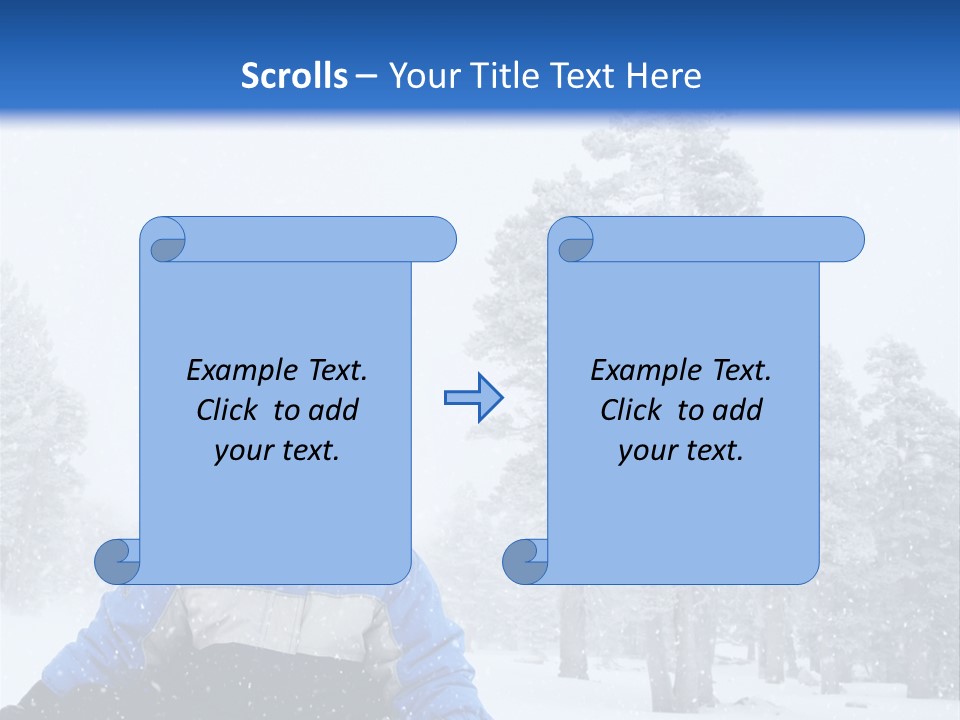 A Child Sledding Down A Hill In The Snow PowerPoint Template