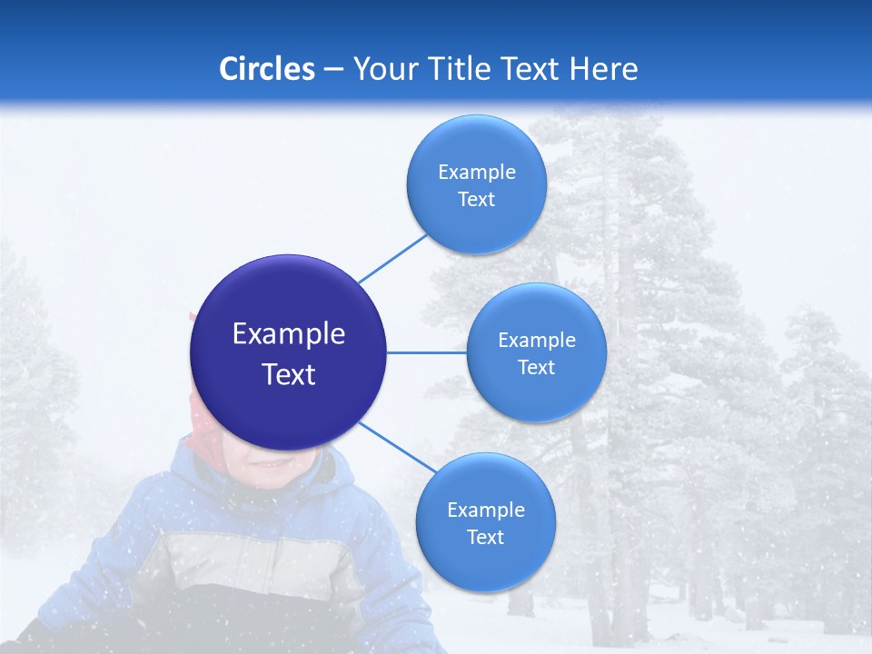 A Child Sledding Down A Hill In The Snow PowerPoint Template