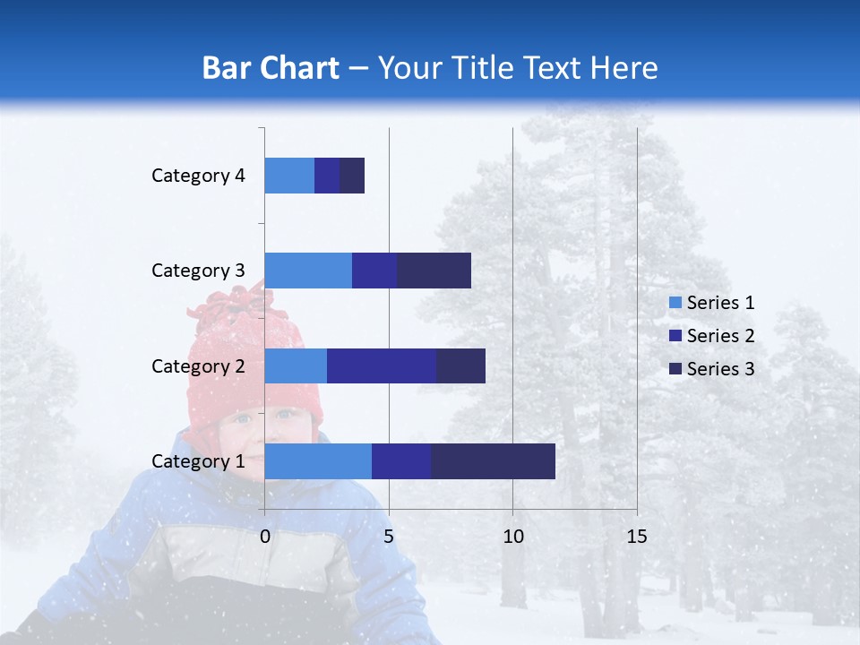 A Child Sledding Down A Hill In The Snow PowerPoint Template