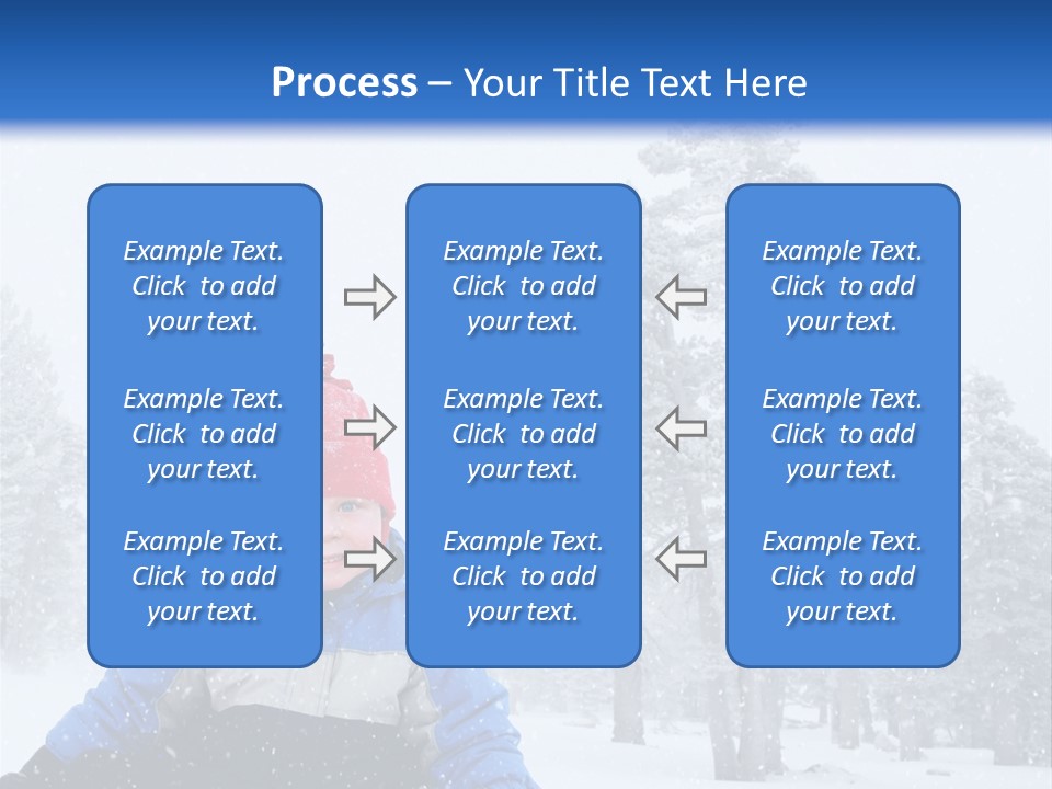 A Child Sledding Down A Hill In The Snow PowerPoint Template