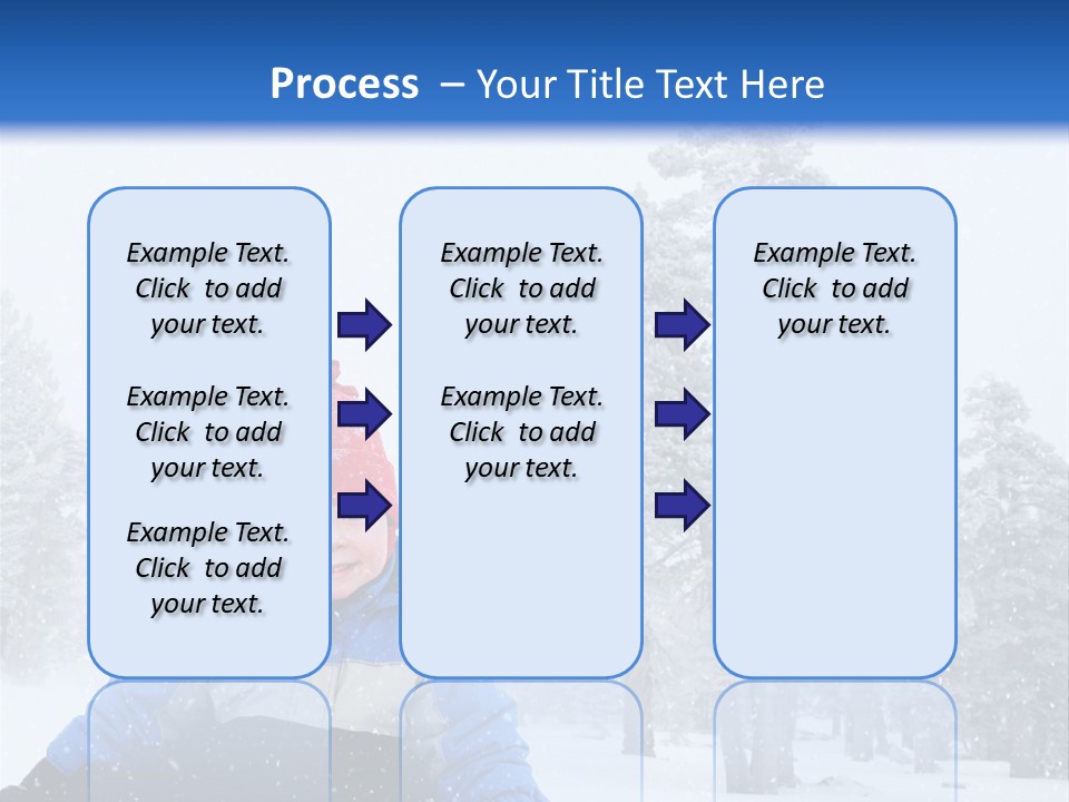 A Child Sledding Down A Hill In The Snow PowerPoint Template