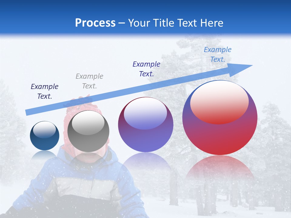 A Child Sledding Down A Hill In The Snow PowerPoint Template