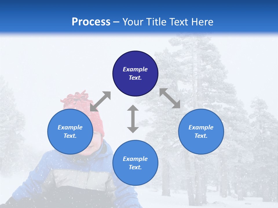 A Child Sledding Down A Hill In The Snow PowerPoint Template