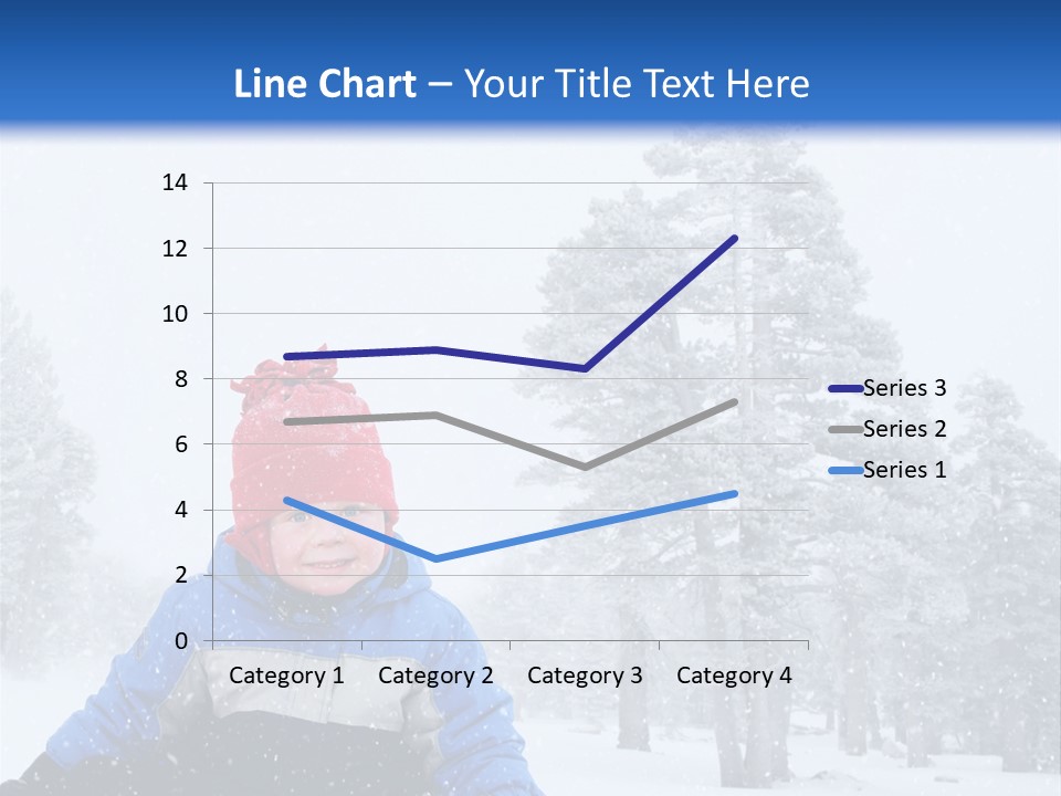 A Child Sledding Down A Hill In The Snow PowerPoint Template