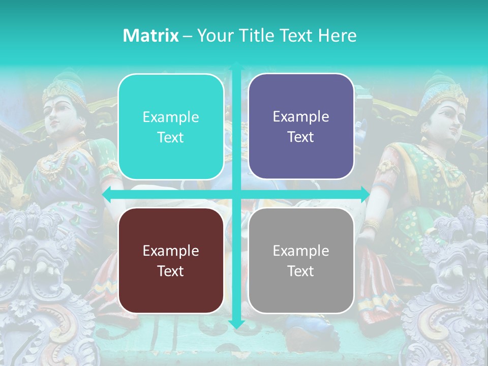 Statues On A Hindu Temple, Singapore PowerPoint Template