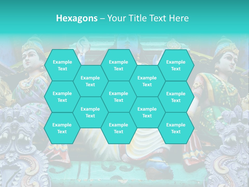 Statues On A Hindu Temple, Singapore PowerPoint Template