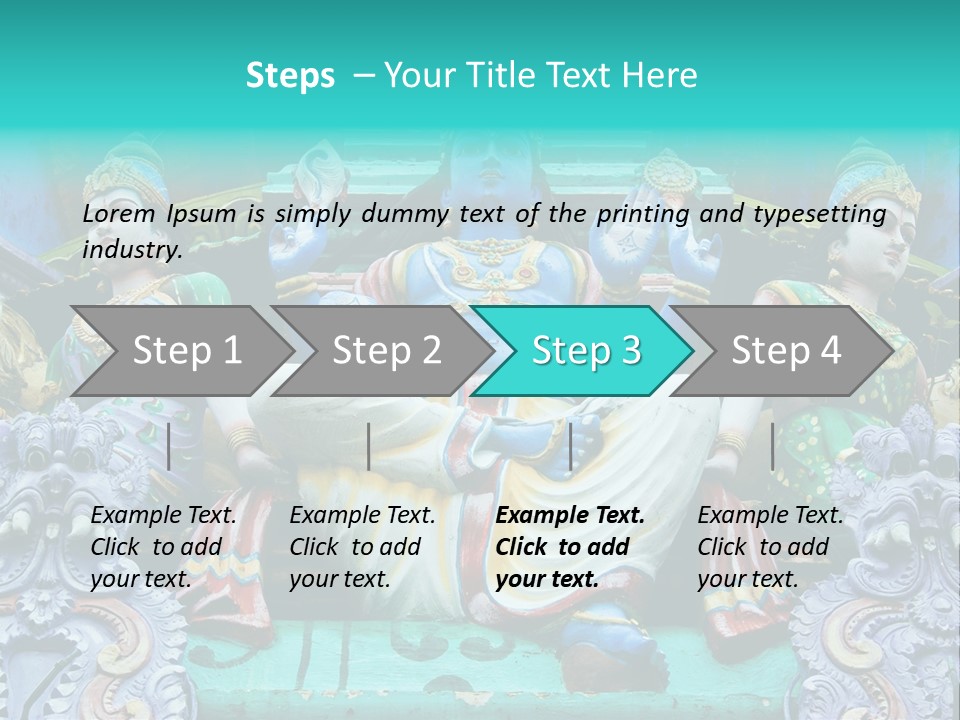 Statues On A Hindu Temple, Singapore PowerPoint Template