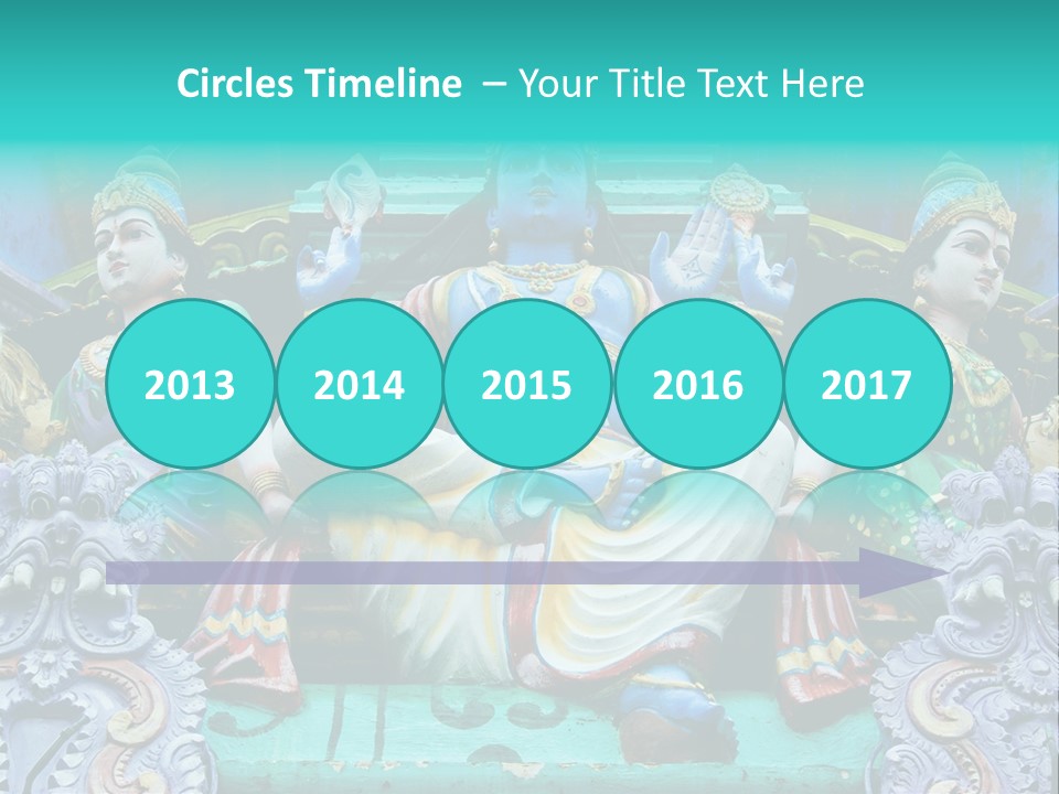 Statues On A Hindu Temple, Singapore PowerPoint Template